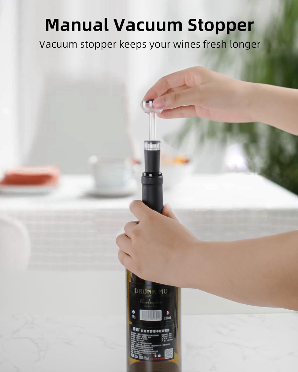 Electric Wine Opener Set - Rechargeable Wine Bottle Opener with Vacuum Stoppers,Wine Pourer, Foil Cutter,and Storage Stand - Ideal Wine Accessories & Wine Gift Set for Wine Lovers