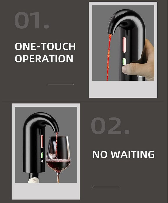 TOMEEM wine pourers Electric Wine Decanter with One-Touch Pouring