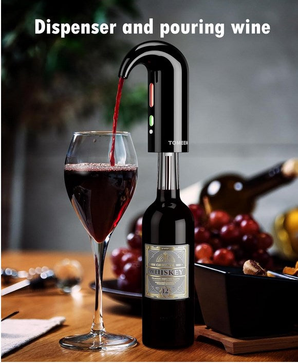 TOMEEM wine pourers Electric Wine Decanter with One-Touch Pouring