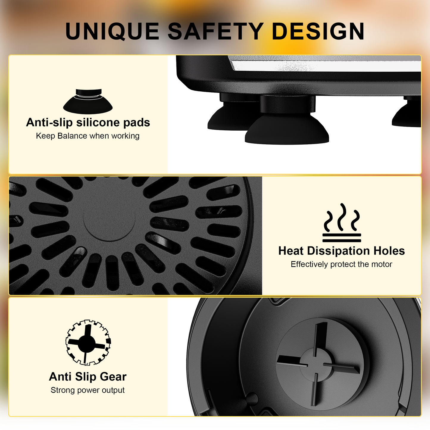 Tomeem Personal Blender with Travel Lid, 20 oz No-BPA Portable Bottle, 450 W, 4-Blade, Black